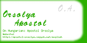 orsolya apostol business card